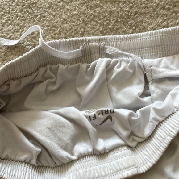 Nike athletic shorts- white with pink details- size small - Picture 3 of 5